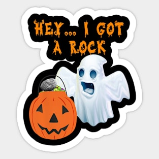 I Got A Rock Halloween Funny Trick Or Treat Halloween Squad Sticker